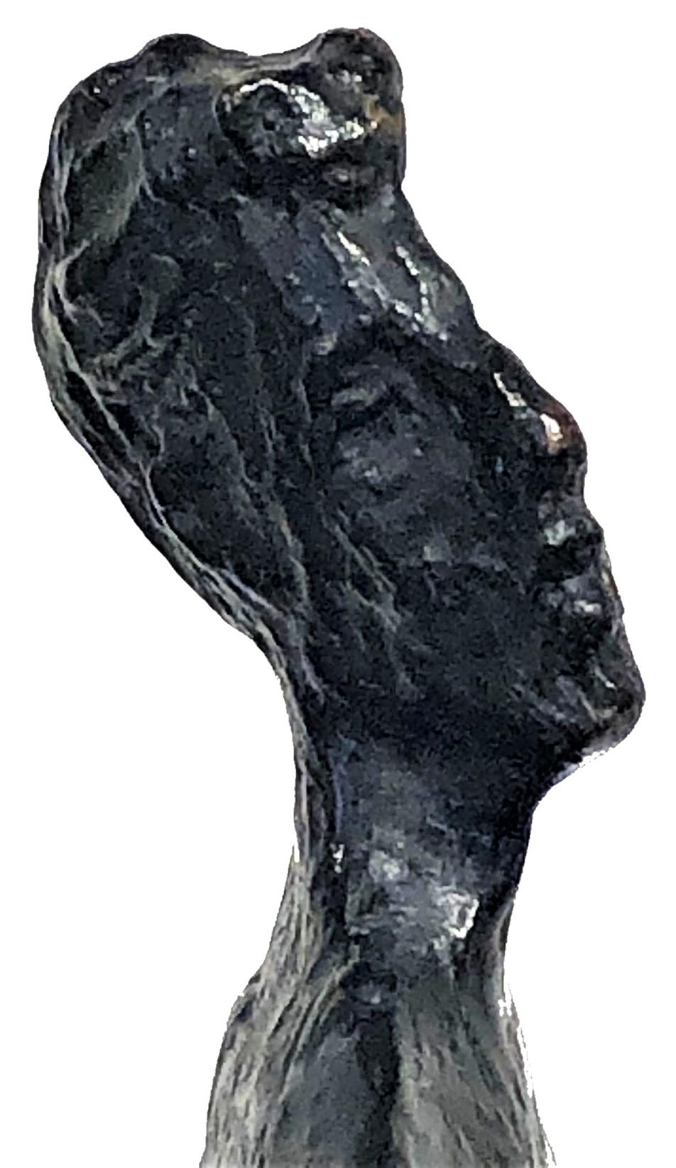 Modernist Bronze Sculpture of a Standing Man by L. Shore, 1953 In Good Condition For Sale In New York, NY
