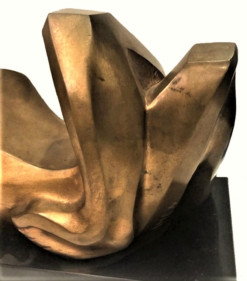 Modernist Bronze Sculpture of Male Nude by Irving Amen, Ca. 1960 For Sale 1
