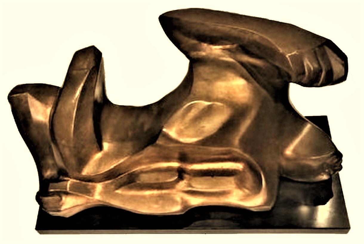 Américain Sculpture moderniste en bronze d'un nu masculin par Irving Amen, vers 1960 en vente