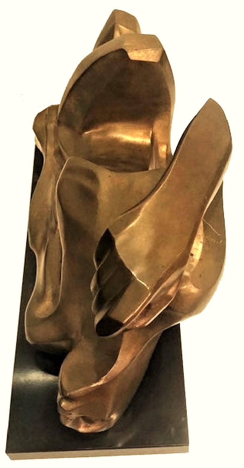 Modernist Bronze Sculpture of Male Nude by Irving Amen, Ca. 1960 In Good Condition For Sale In New York, NY
