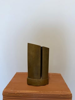 Scultura modernista in bronzo su base di bronzo, Brasile, anni ’80