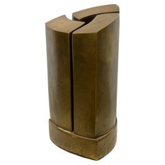Scultura modernista in bronzo su base di bronzo, Brasile, anni ’80