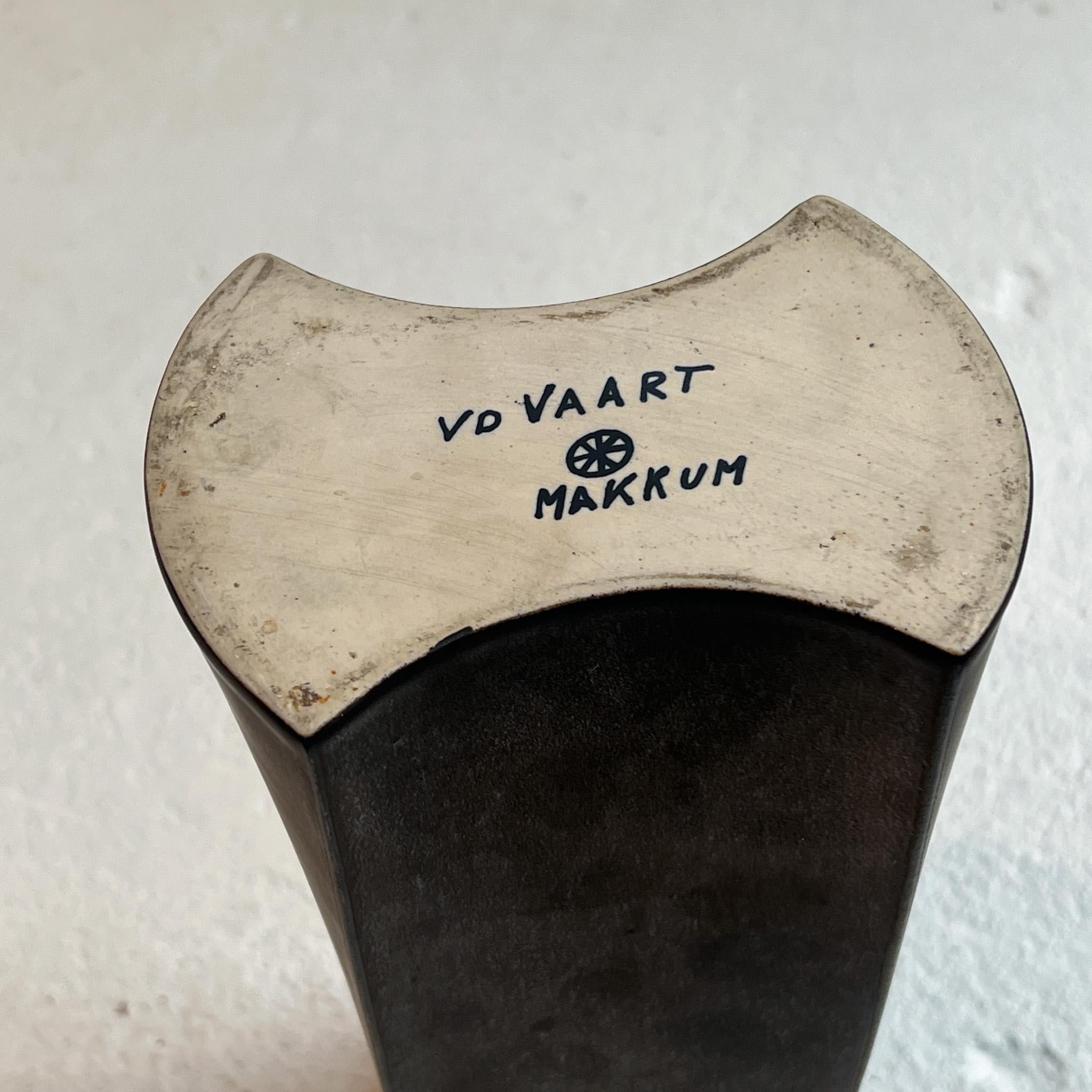 Modernist Bronze Vase by Jan van der Vaart, Dutch, 1970s 2