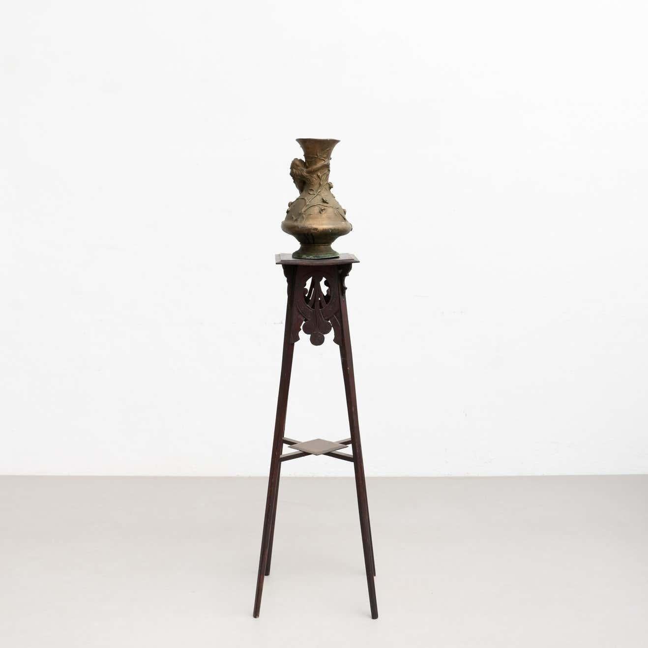 Modernist Bronze Vase by Noel R, circa 1930 For Sale 1