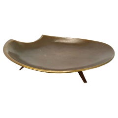 Modernist Brutalist HAGENAUER STYLE dreibeinige Bronze Schale, ÖSTERREICH, 1950er Jahre