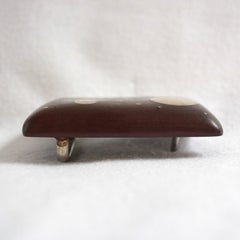 Modernist Buckle Belt Sterling Mahogany, Mid-Century