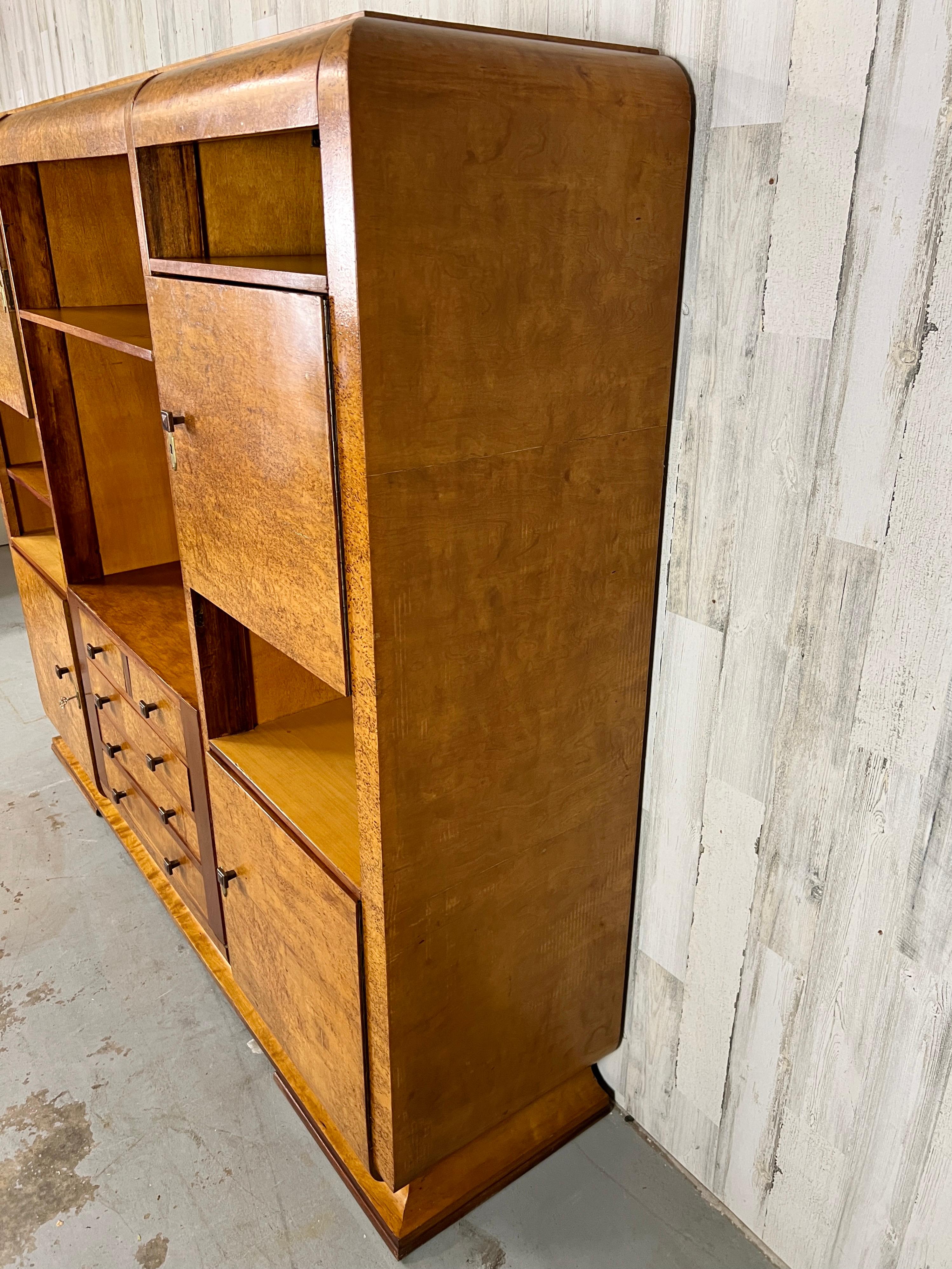 Modernist Burl wood Cabinet  For Sale 4