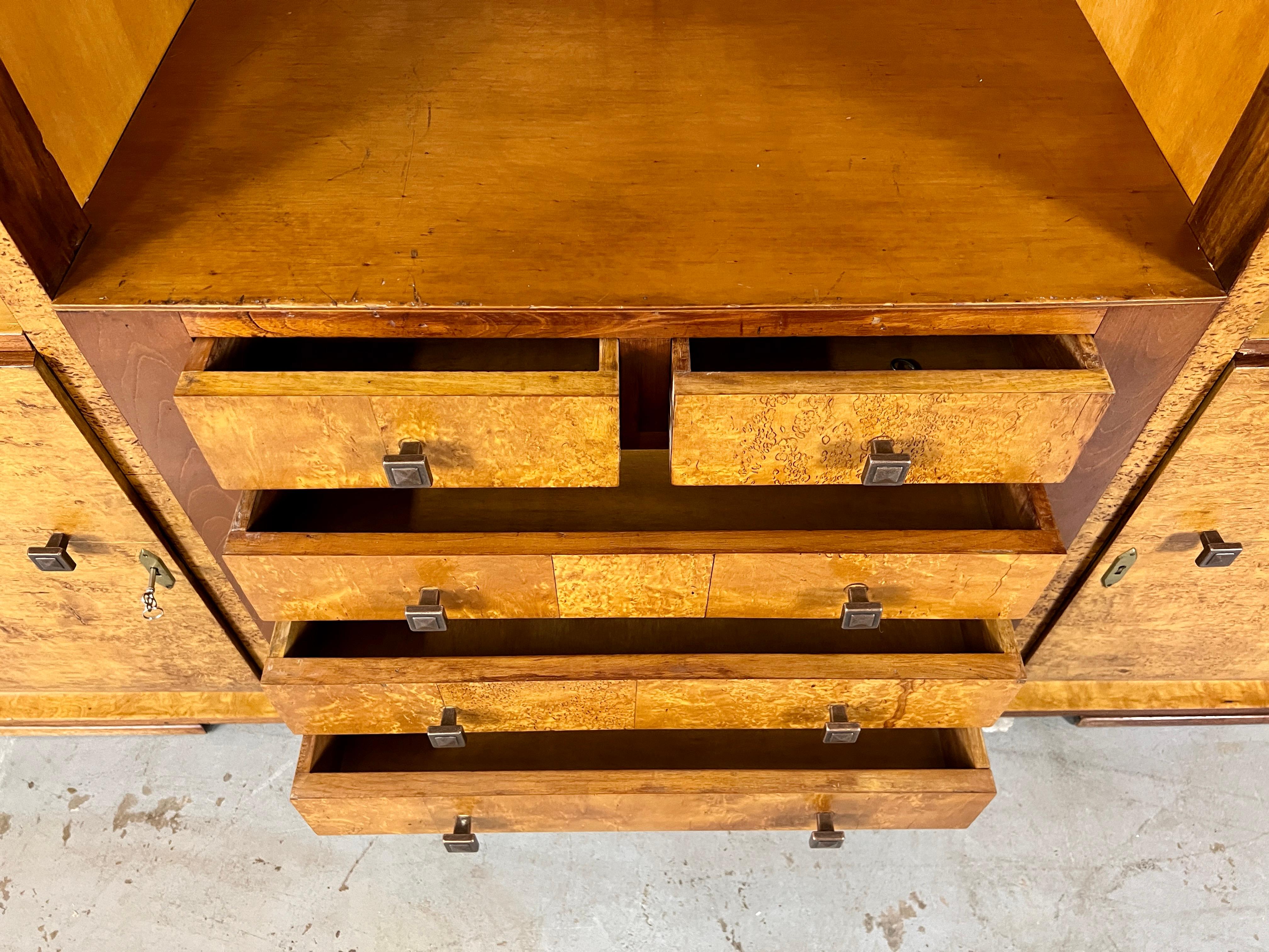 Modernist Burl wood Cabinet  For Sale 5
