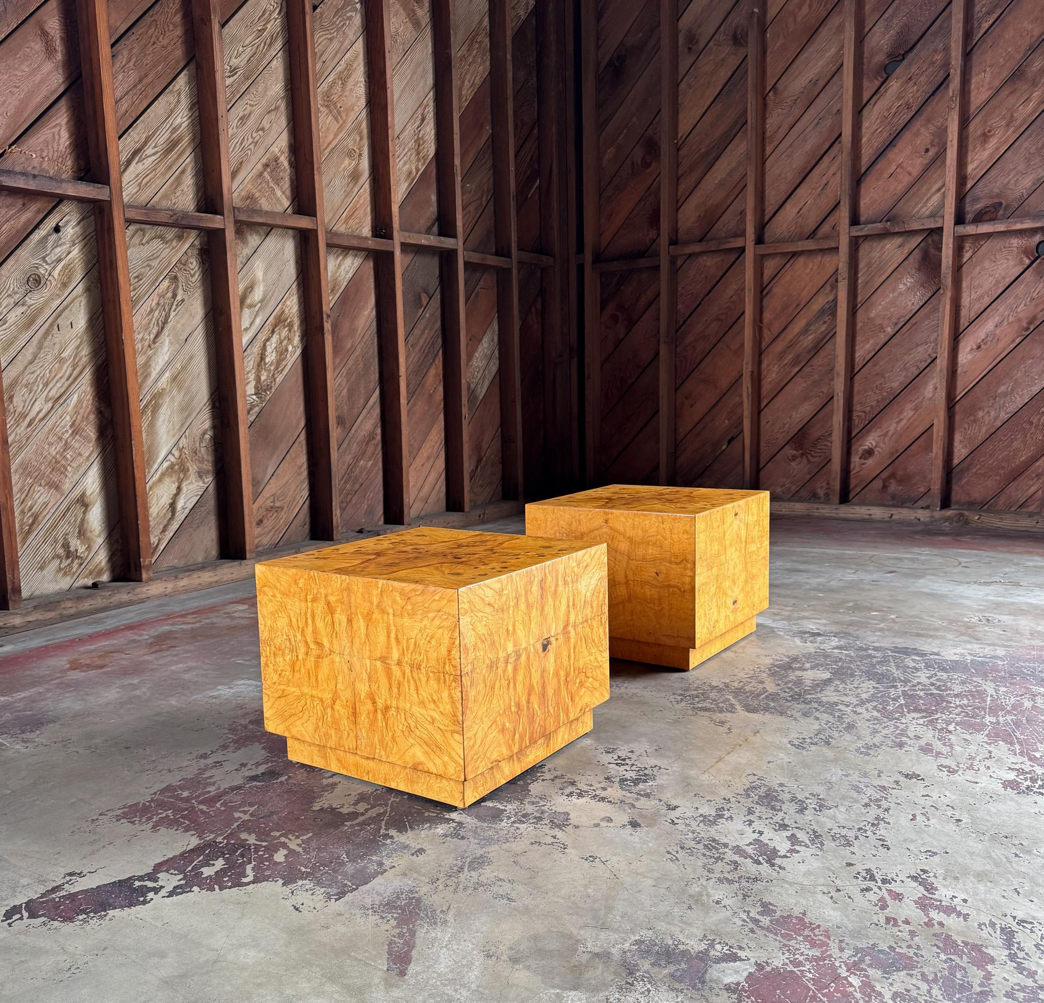 Tavoli cubici modernisti in Wood Wood, Stati Uniti, 1970 ca. 3