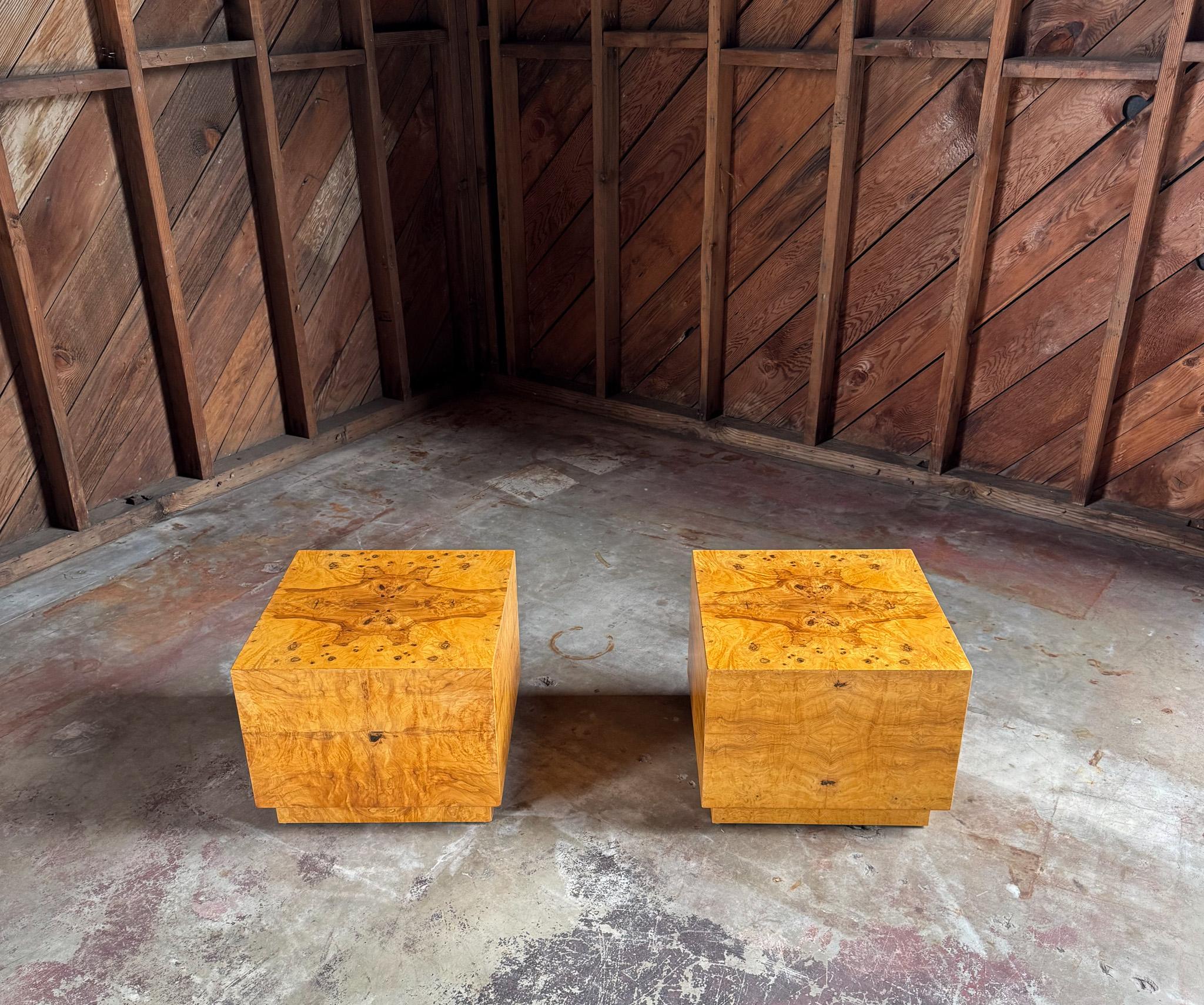 Tavoli cubici modernisti in Wood Wood, Stati Uniti, 1970 ca. 4