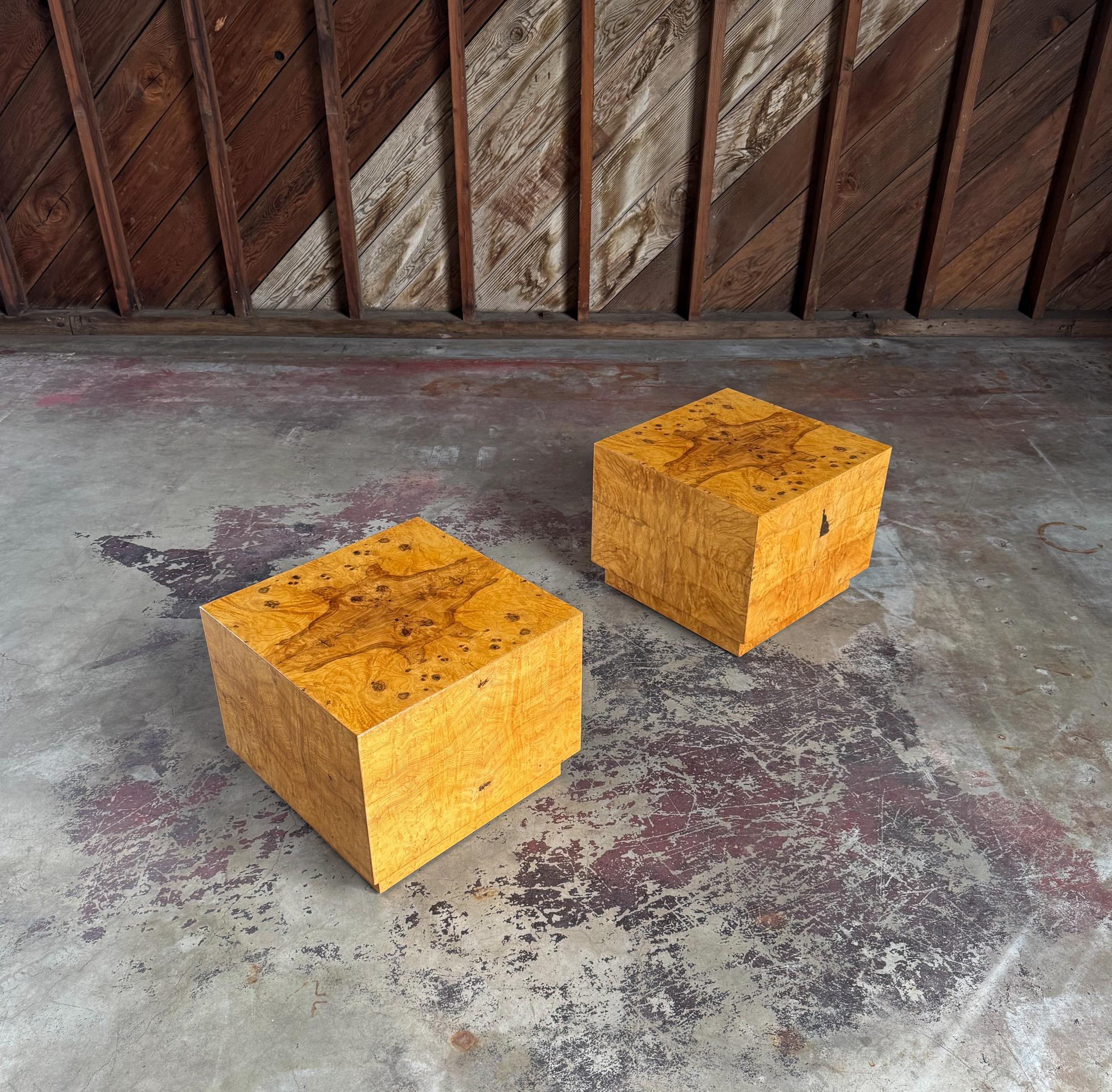 Tavoli cubici modernisti in Wood Wood, Stati Uniti, 1970 ca. 5
