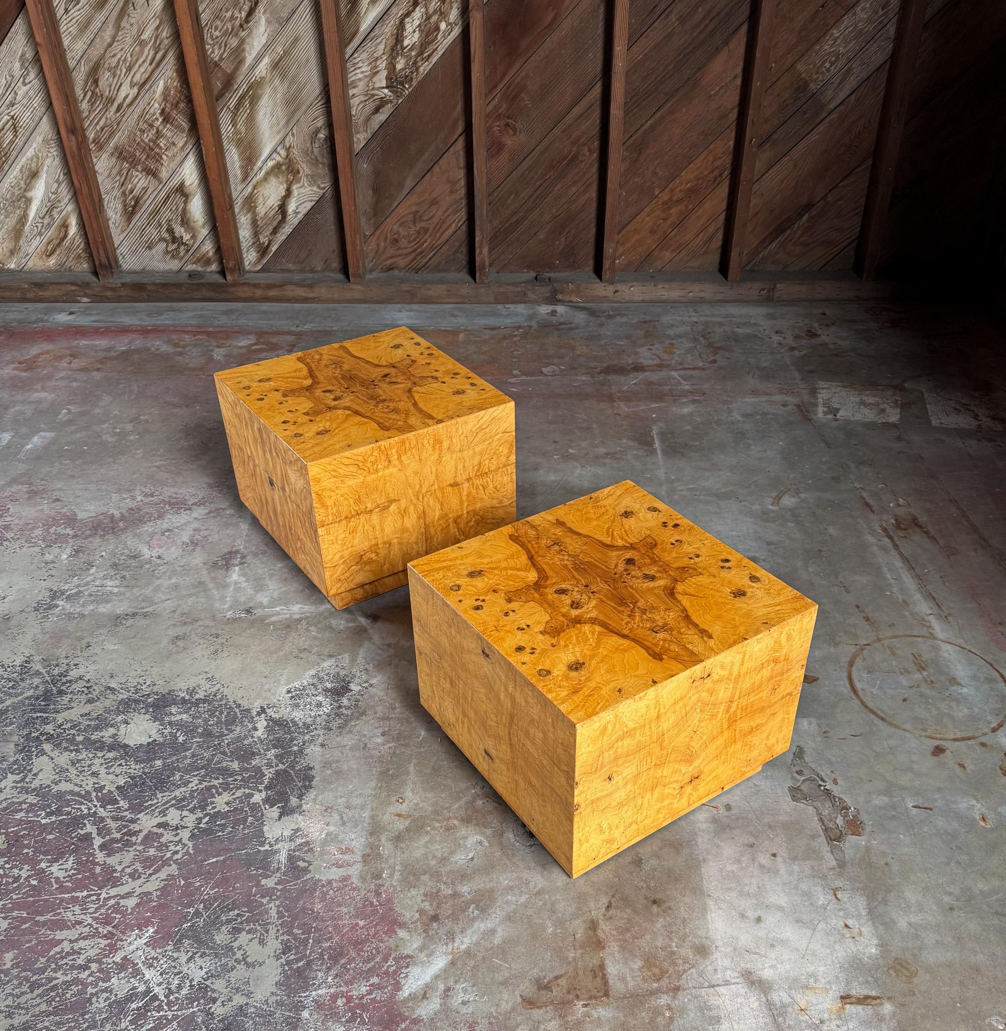 Tavoli cubici modernisti in Wood Wood, Stati Uniti, 1970 ca. 6