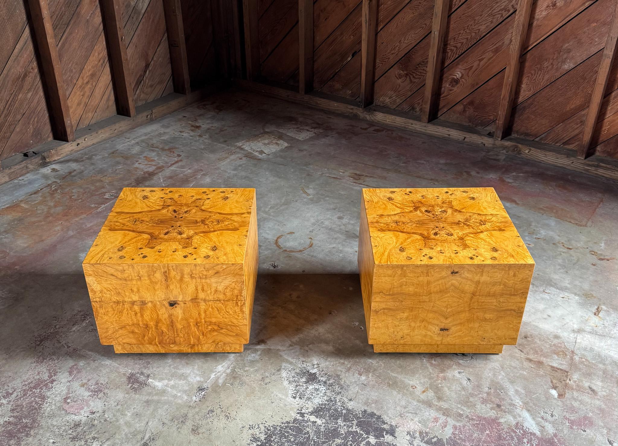 Tavoli cubici modernisti in Wood Wood, Stati Uniti, 1970 ca. 9