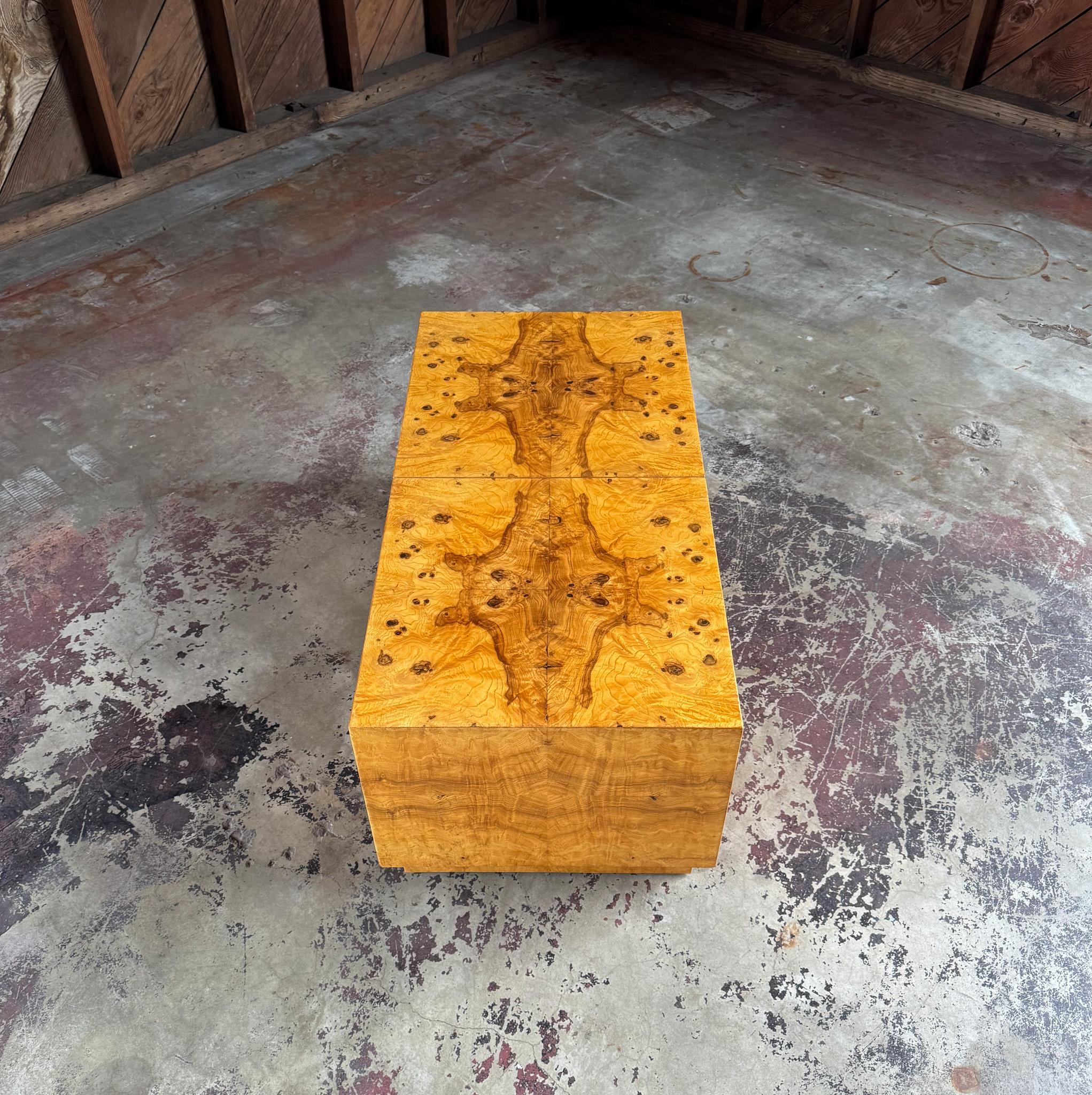 Legno Tavoli cubici modernisti in Wood Wood, Stati Uniti, 1970 ca.