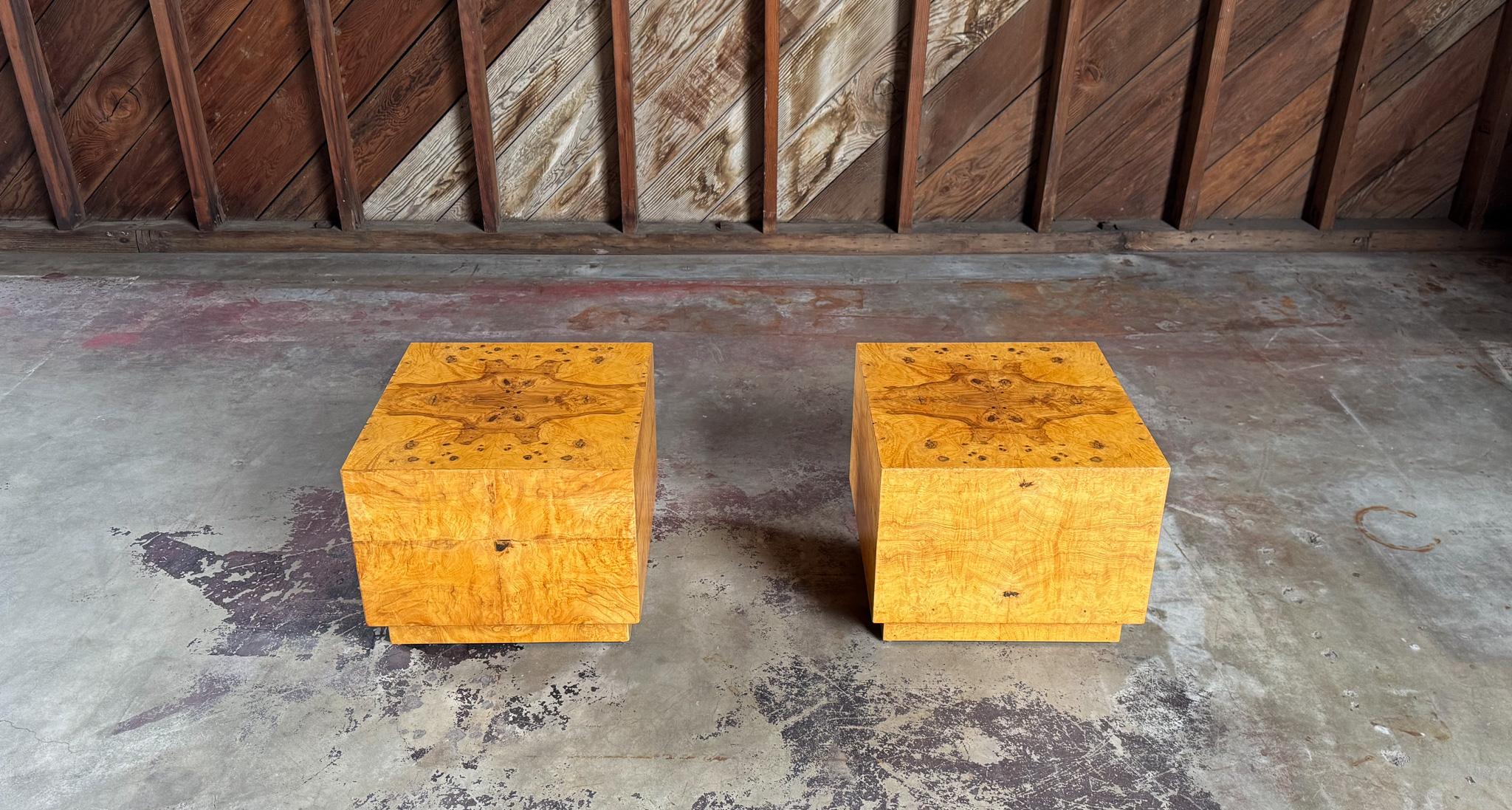 Tavoli cubici modernisti in Wood Wood, Stati Uniti, 1970 ca. 1