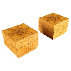 Tavoli cubici modernisti in Wood Wood, Stati Uniti, 1970 ca.