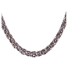 Modernist Byzantine Sterling Silver Necklace