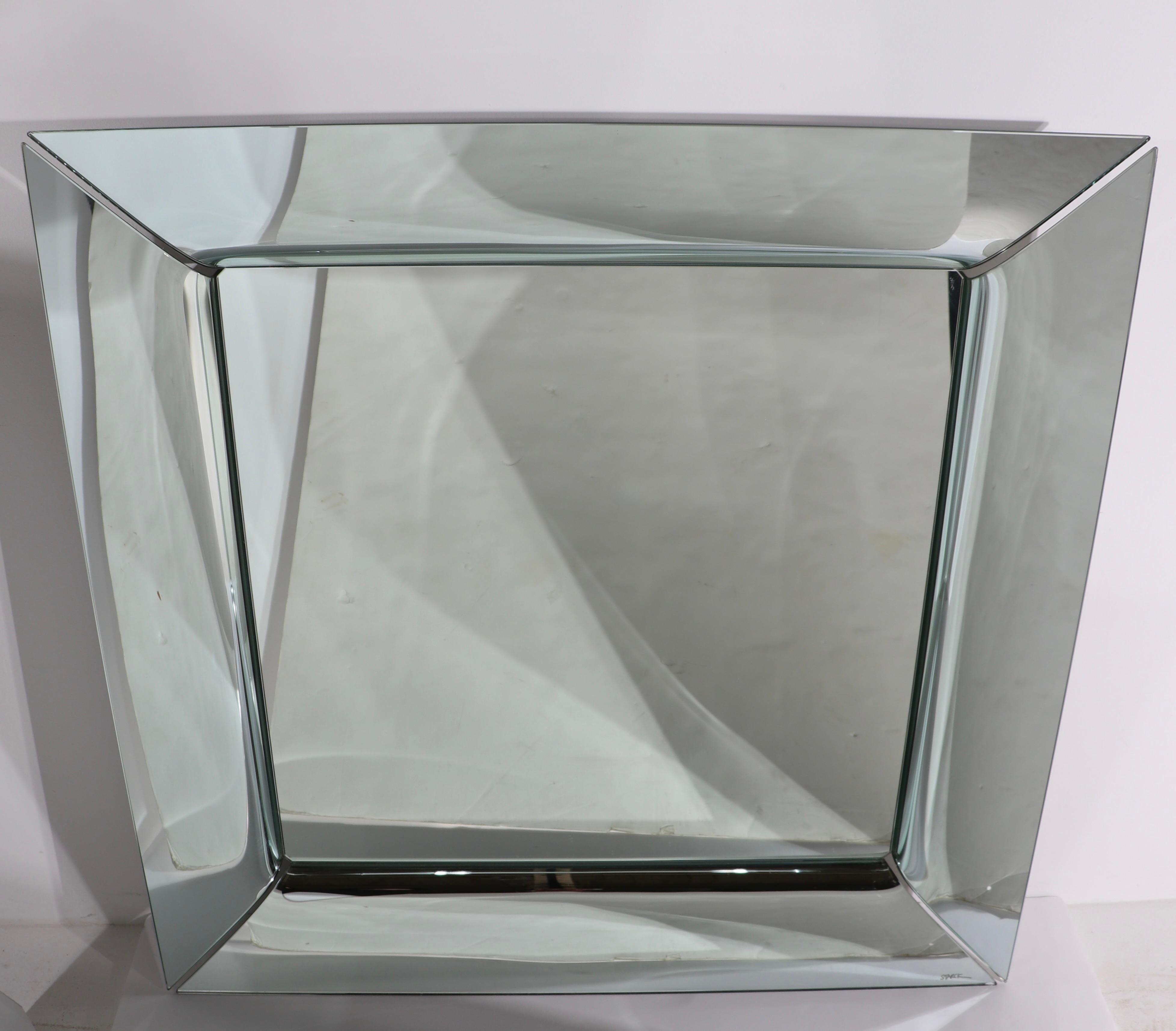Miroir moderniste Caadre de Philippe Stack pour FIAM fabriqué en Italie en vente 2