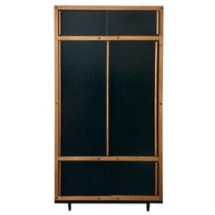 Modernist Cabinet or Armoire in Black by André Sornay, France Mid-20th Century
