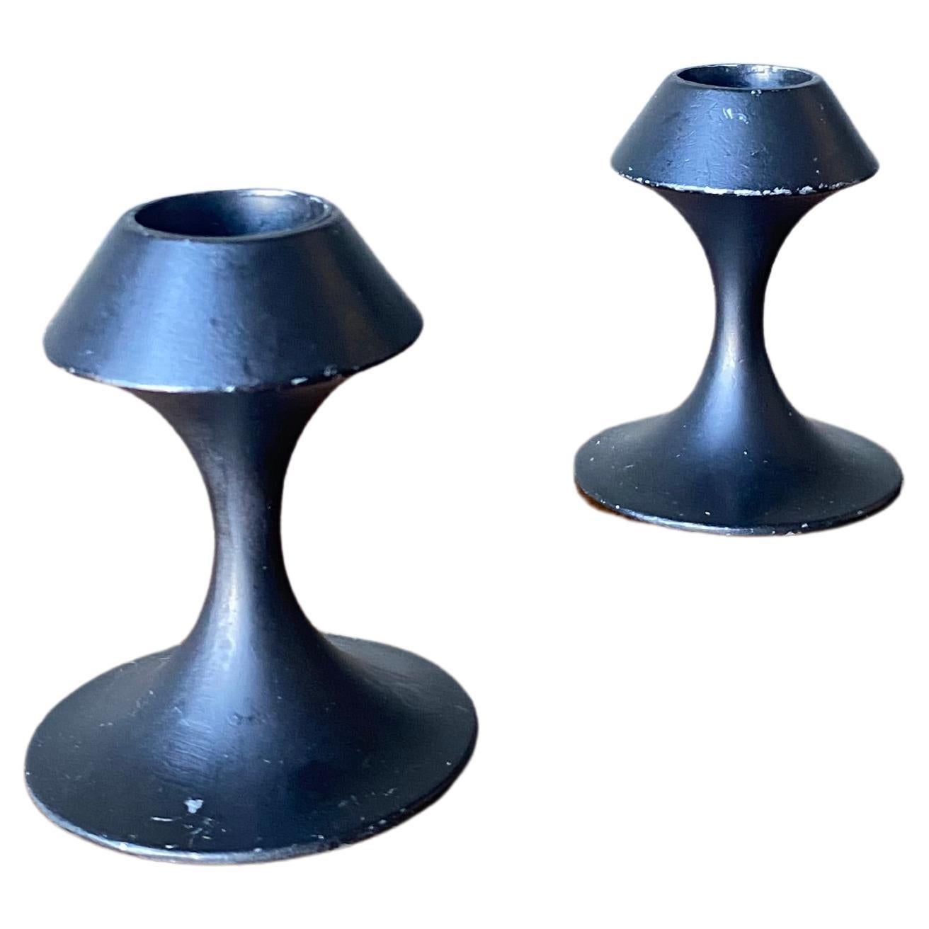 Mid-Century Modern Modernist Candle Holders Designed By Lenox For Sale