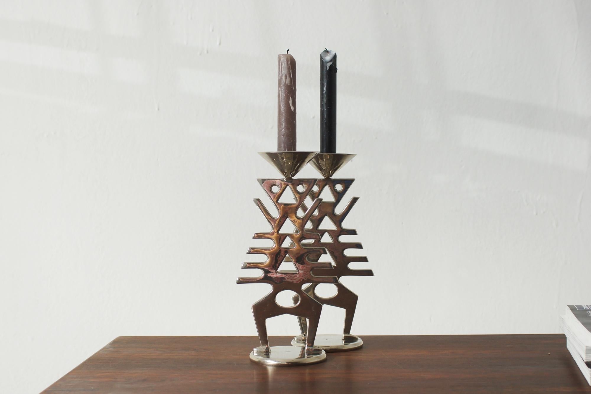 Modernist Candlesticks, 1960s-1970s, Set of 2 en venta 1