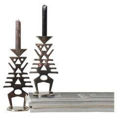 Modernist Candlesticks, 1960s-1970s, Set of 2