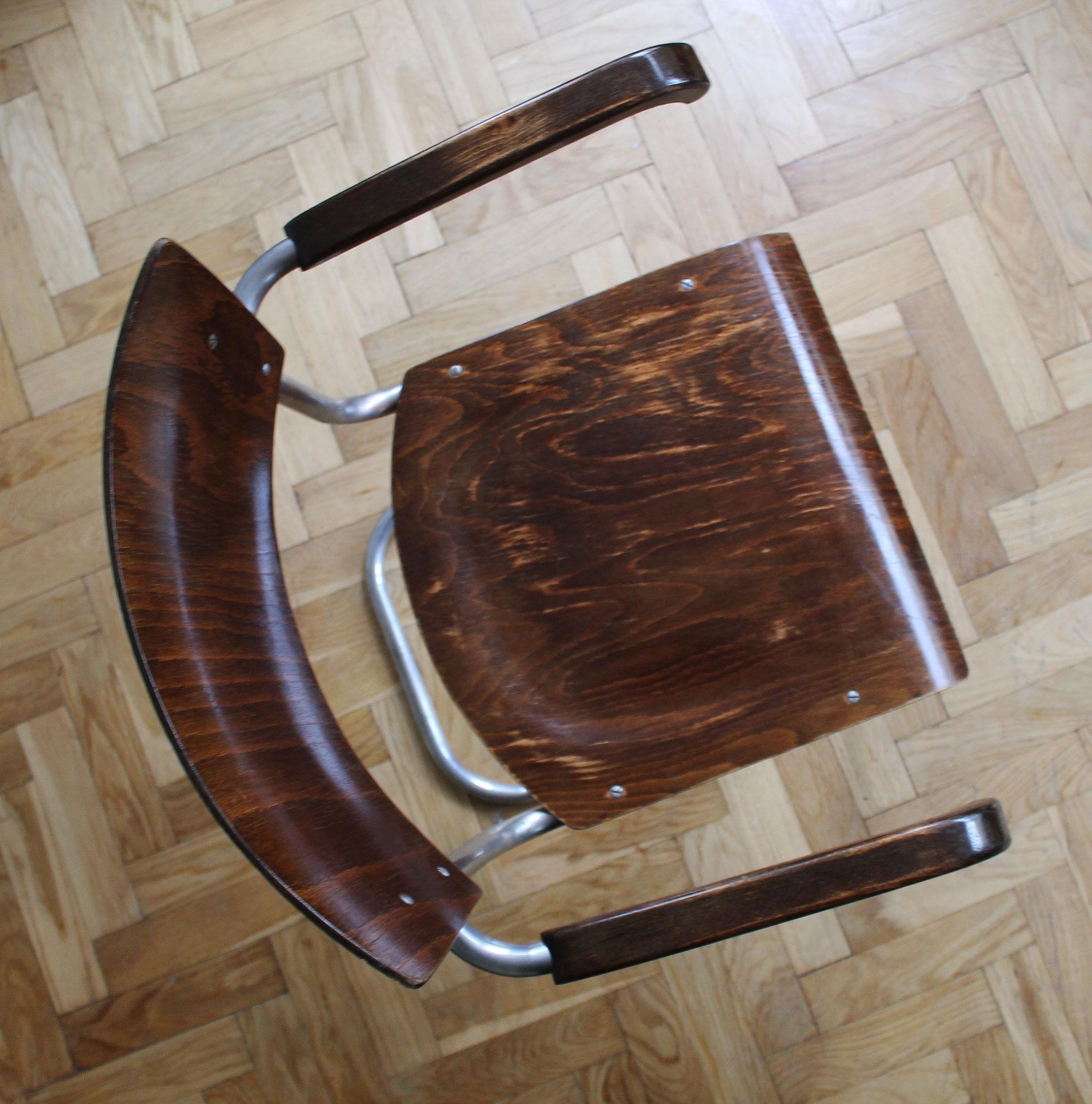 Modernist Cantilevered Armchair by Anton Lorenz For Sale 4