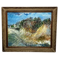 Modernist Cape May Beach Dunes Painting by Adams Wirt Garrett, Dated 1949