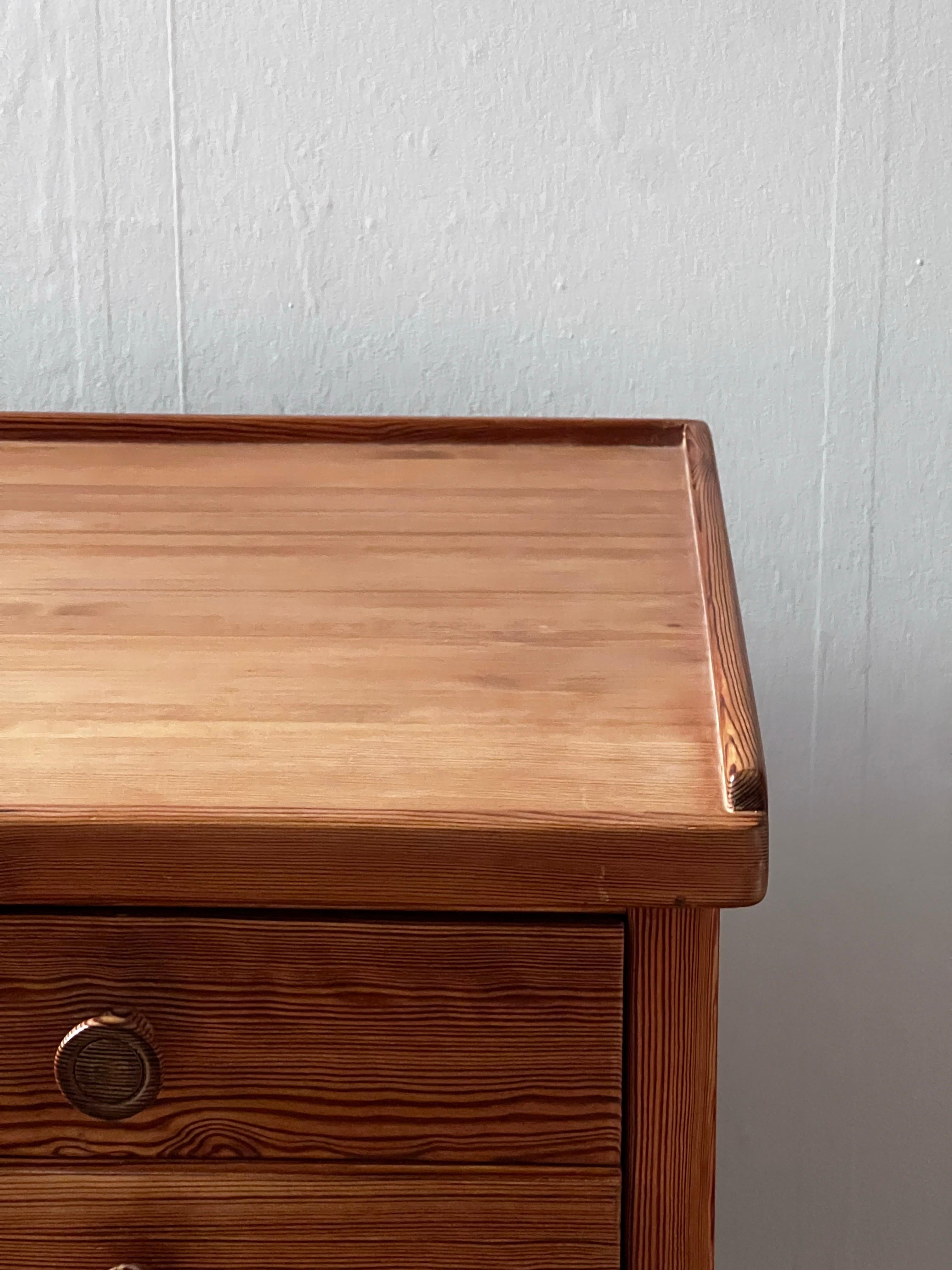 Scandinavian Modern Modernist Carl Malmsten Pine 1940s Desk with a shelf, unique For Sale