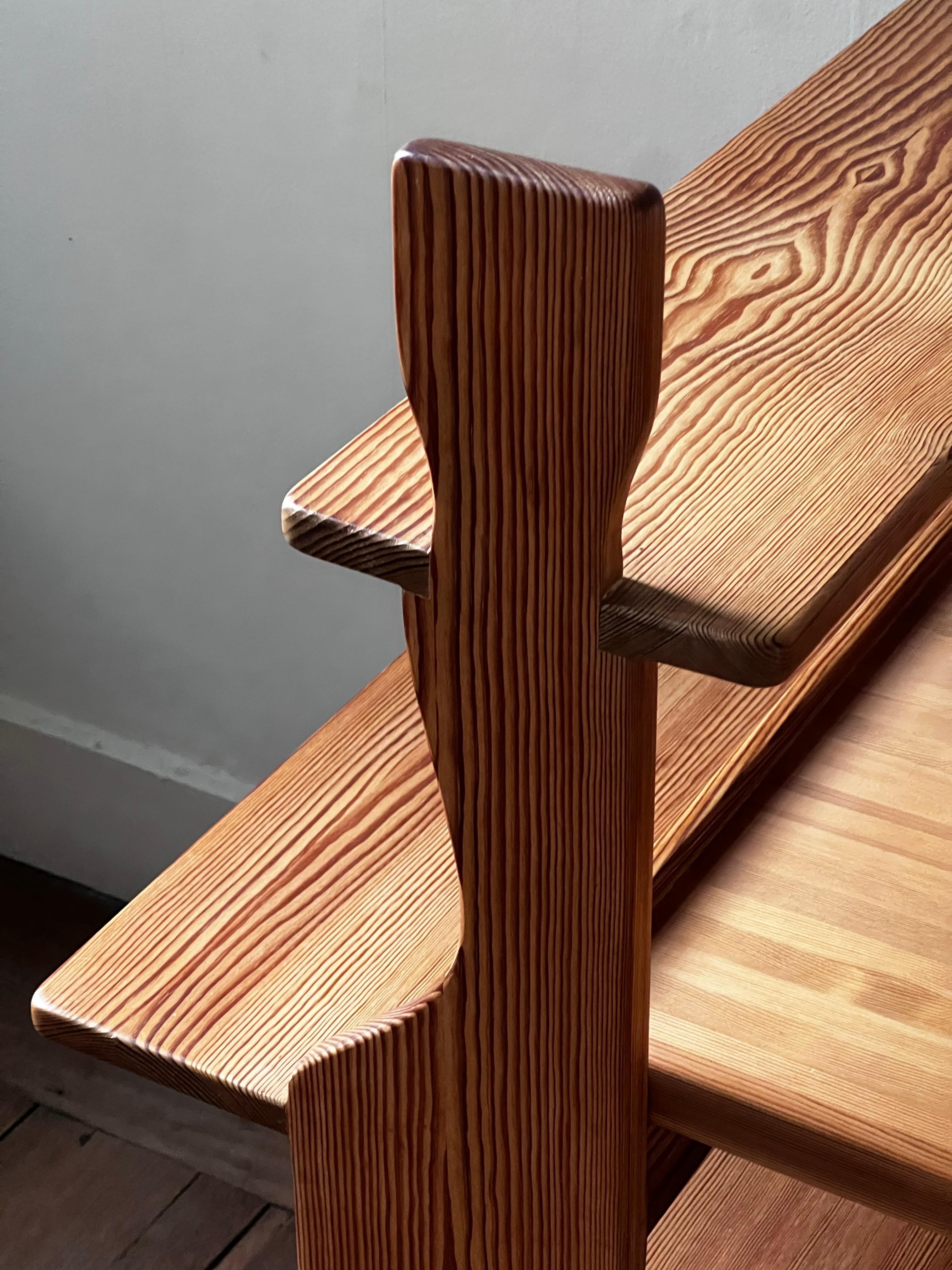 Mid-20th Century Modernist Carl Malmsten Pine 1940s Desk with a shelf, unique For Sale
