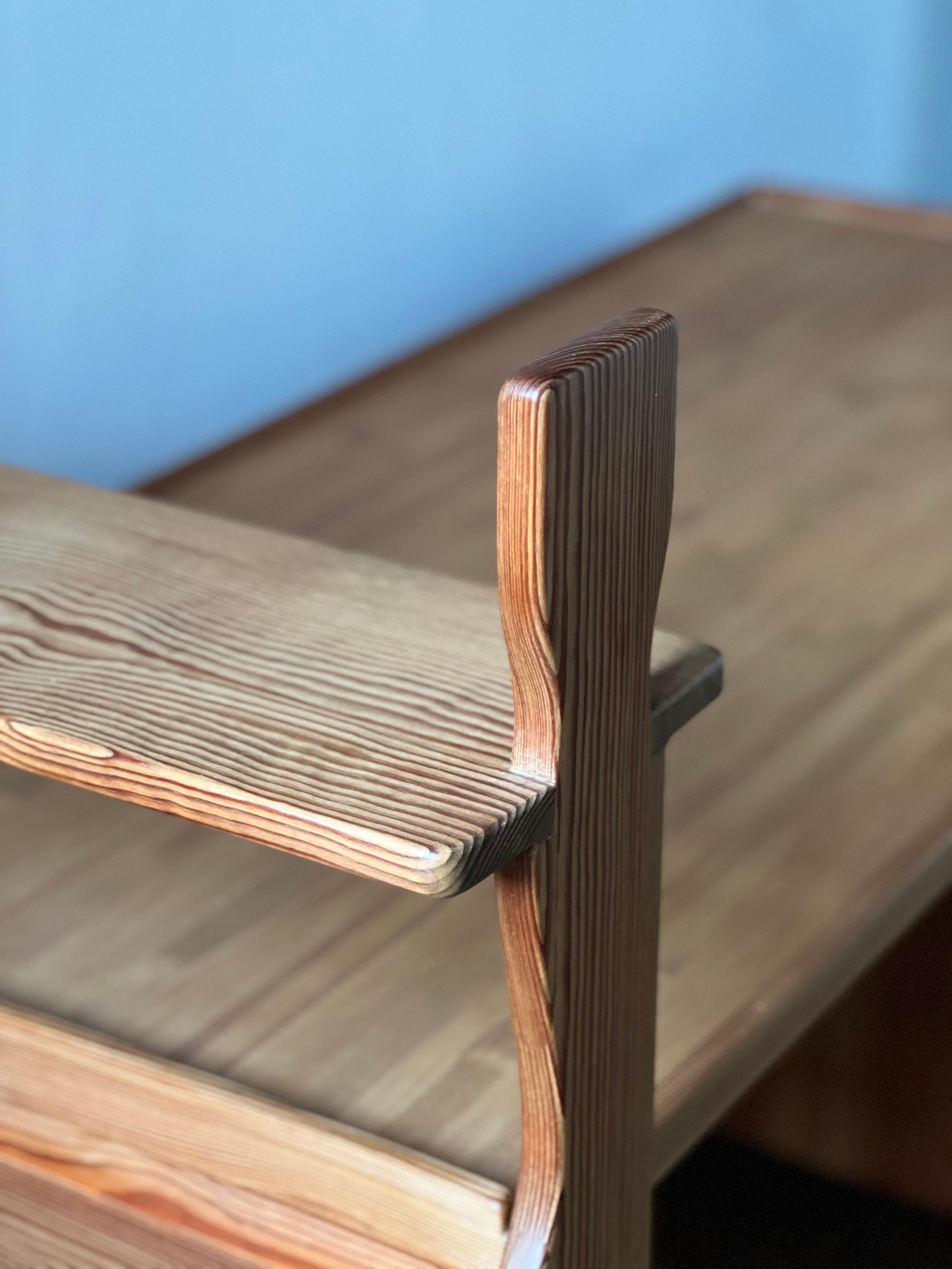 Modernist Carl Malmsten Pine 1940s Desk with a shelf, unique For Sale 2