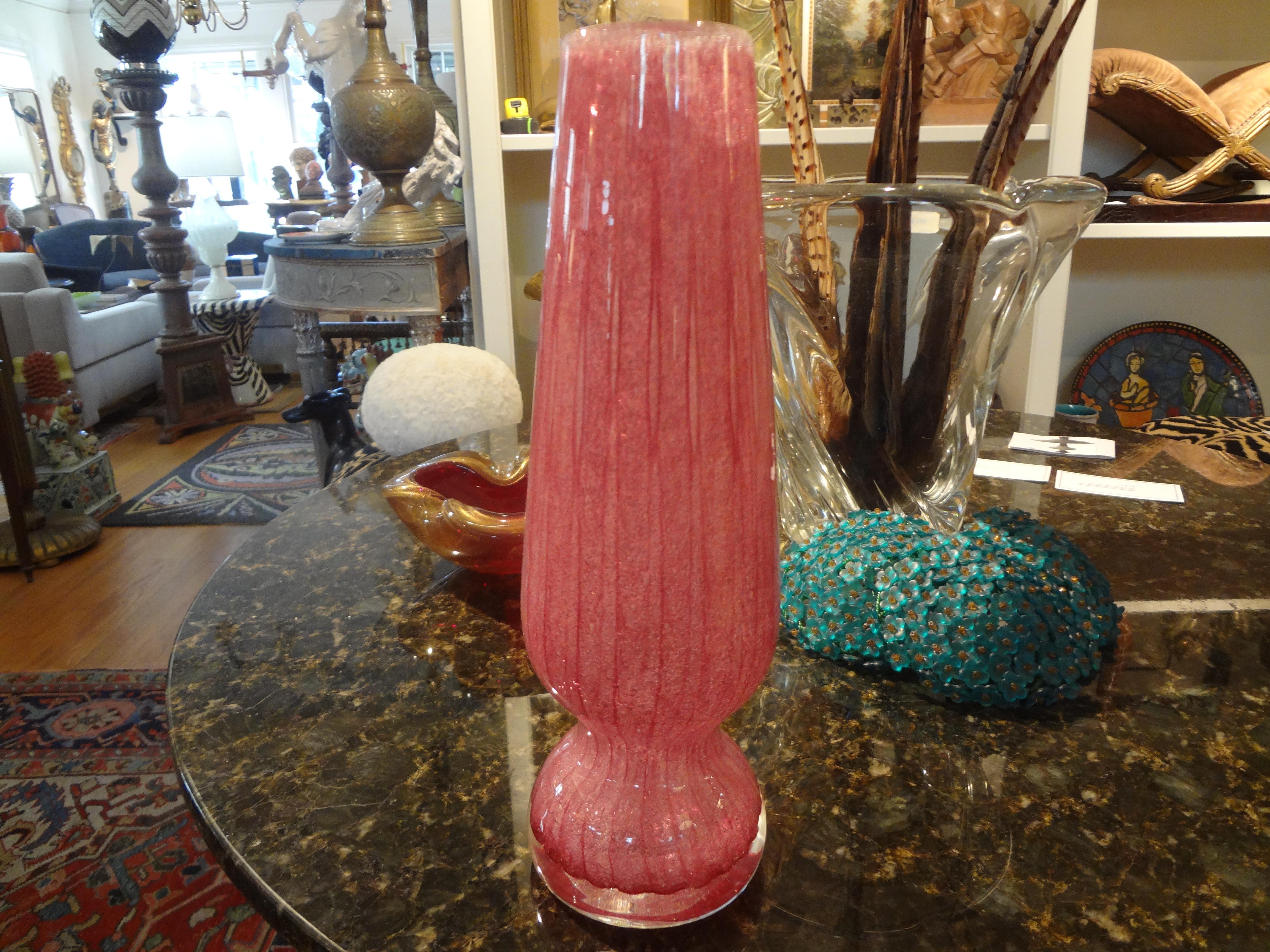 Mid-20th Century Modernist Carlo Scarpa for Venini Style Murano Glass Vase