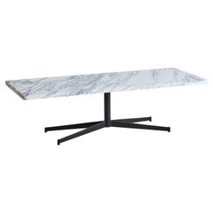 Table basse moderniste en marbre de Carrare, France, années 1950