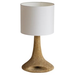 Modernist Carved Stone Lamp