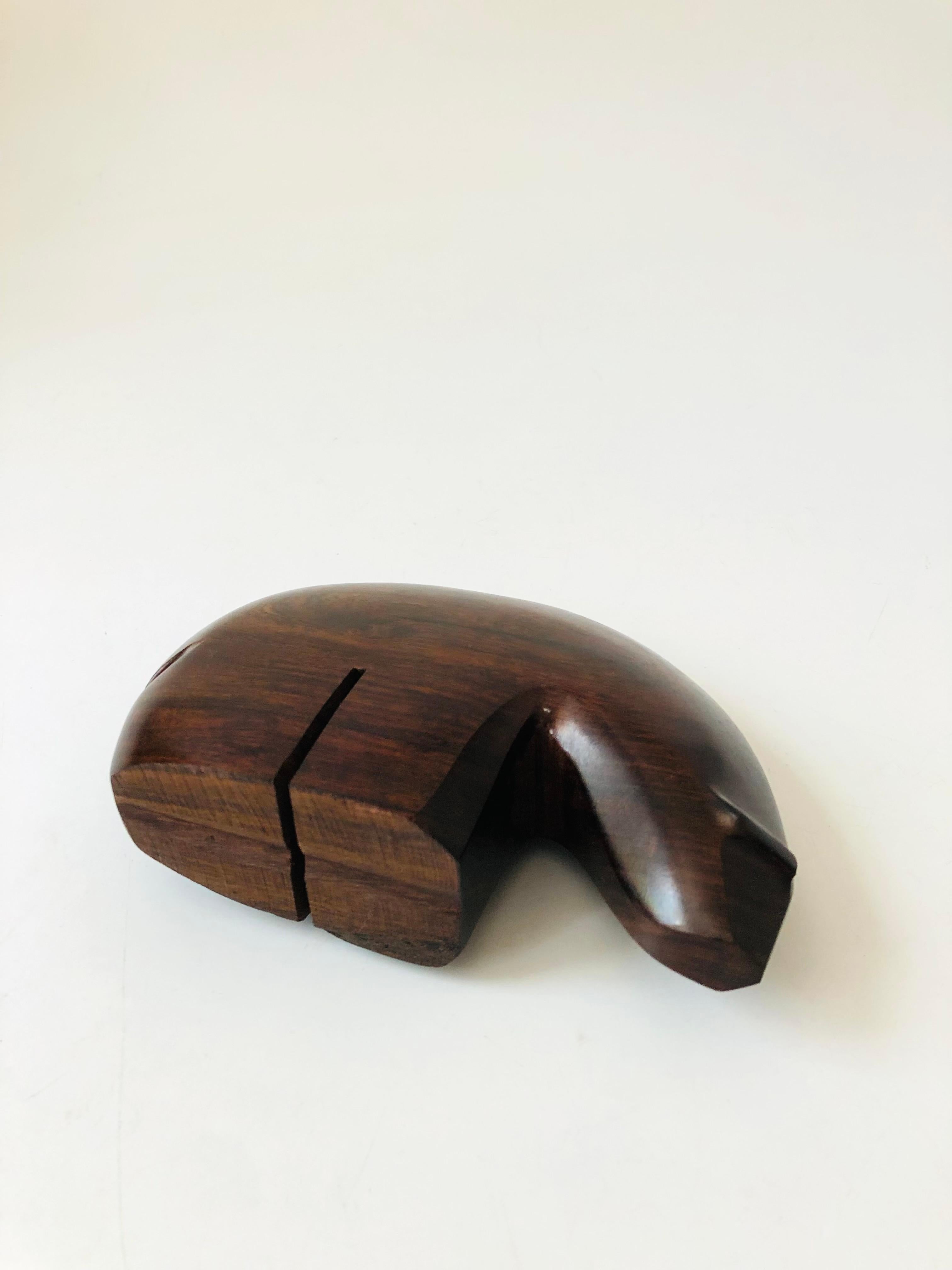 Modernist Carved Wood Bear 2