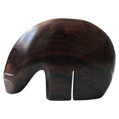 Modernist Carved Wood Bear