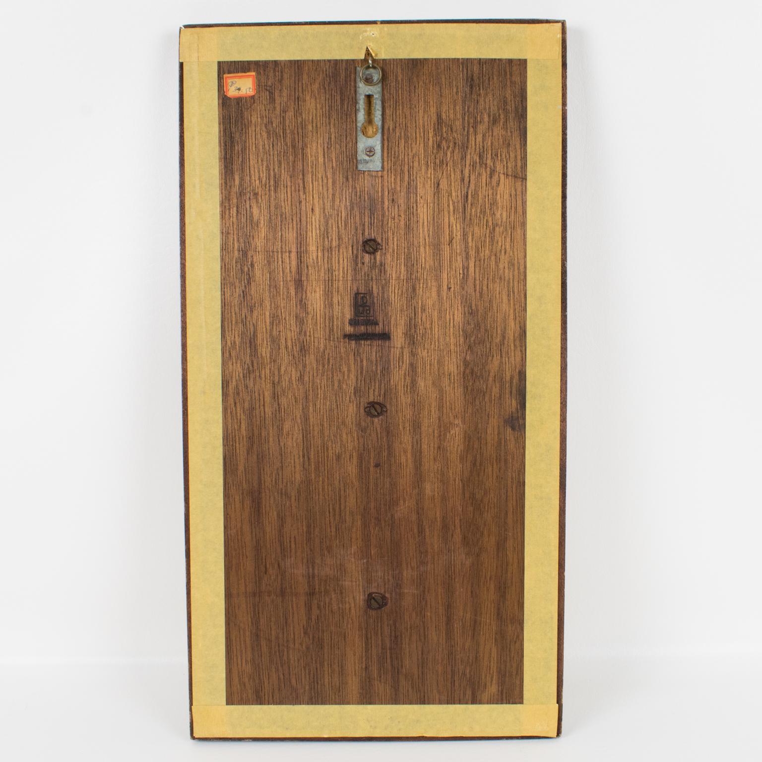 Panel Escultura Decorativa Modernista Cara Tallada en Madera, un par en venta 2