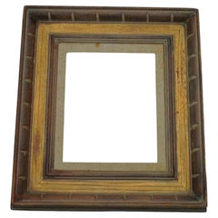 Modernist Carved Wood & Gilded Picture Frame - Los Angeles Frame Co. - 1960's