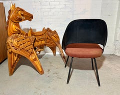 Modernist Carved Wood "HORSE' Sculpture signed Don Parrino, 1978