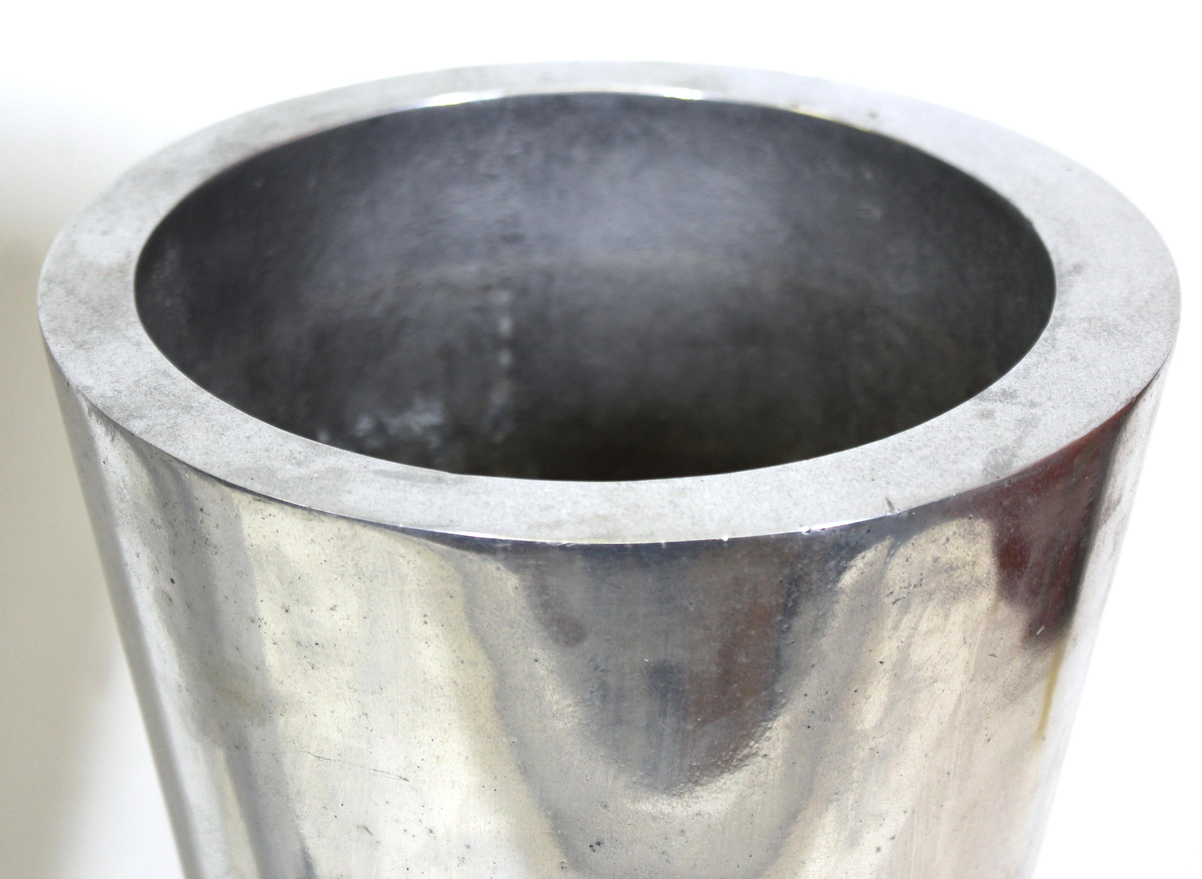 American Modernist Cast Aluminum Conical Shape Urns For Sale