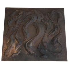 Modernist Cast Iron Fireback