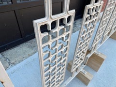 Modernist Cast Iron & Wood railing / divider