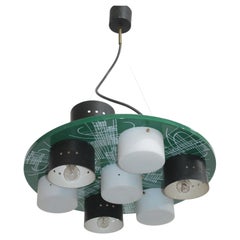 Modernist Ceiling Lamp by Esperia Design Angelo Brotto 1960s