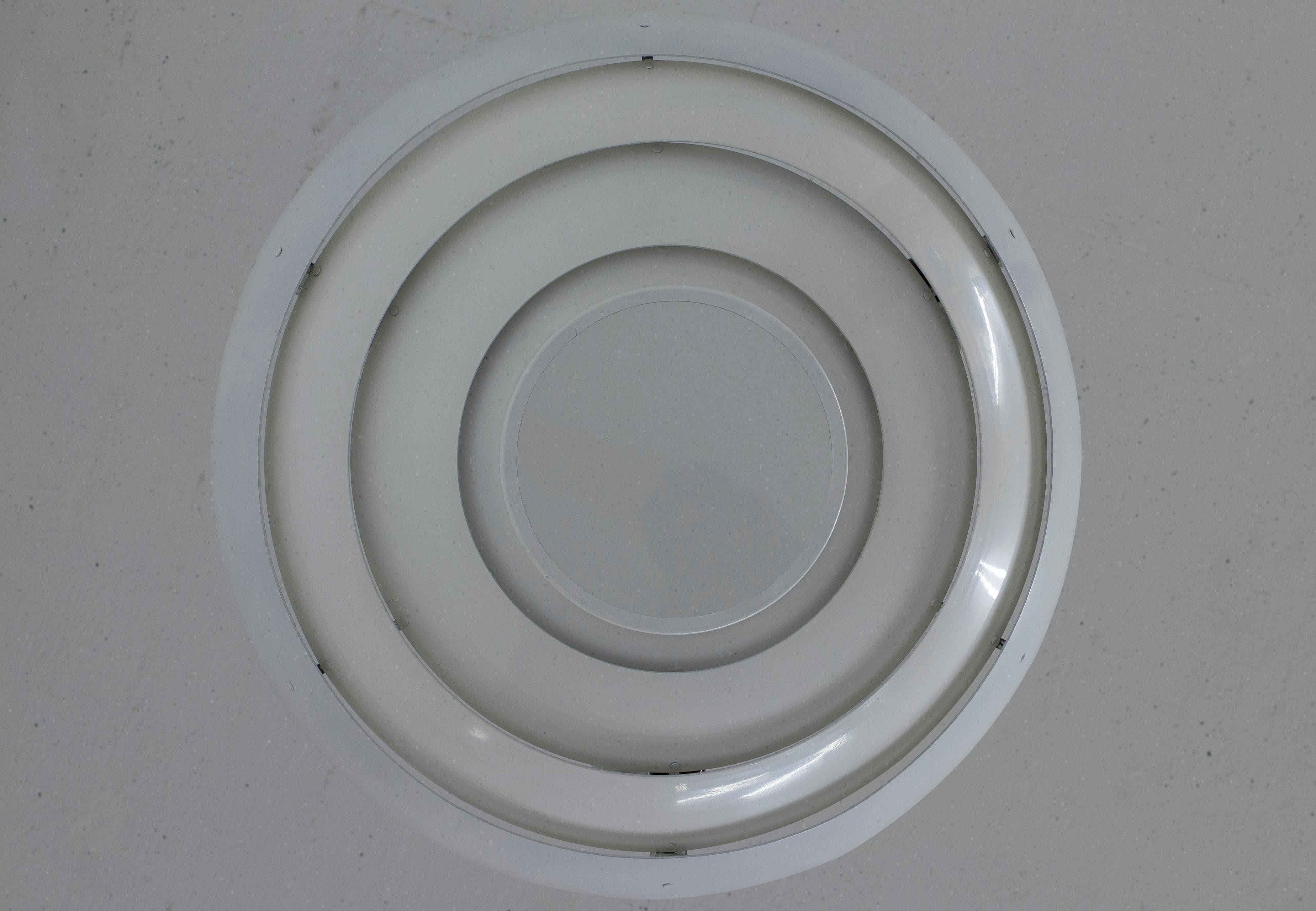 Modernist Ceiling lamp by Hans-Agne Jakobsson, glass and metal, 1950s In Good Condition For Sale In Hägersten, SE