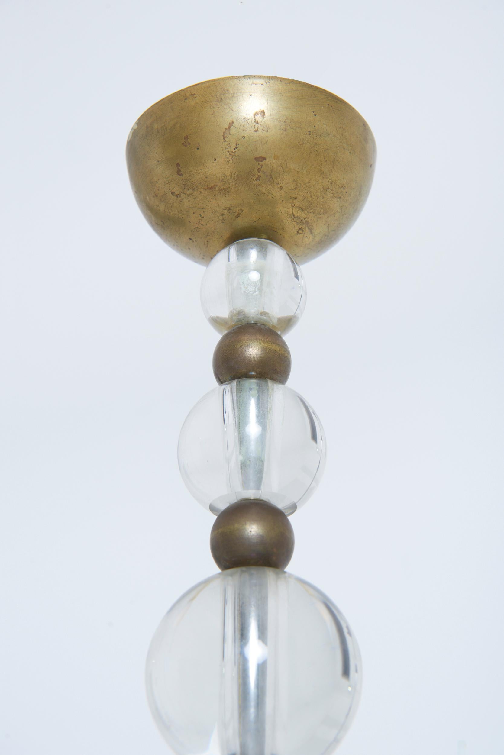 Modernist Ceiling Light by Jacques Adnet (1900-1984) For Sale 1