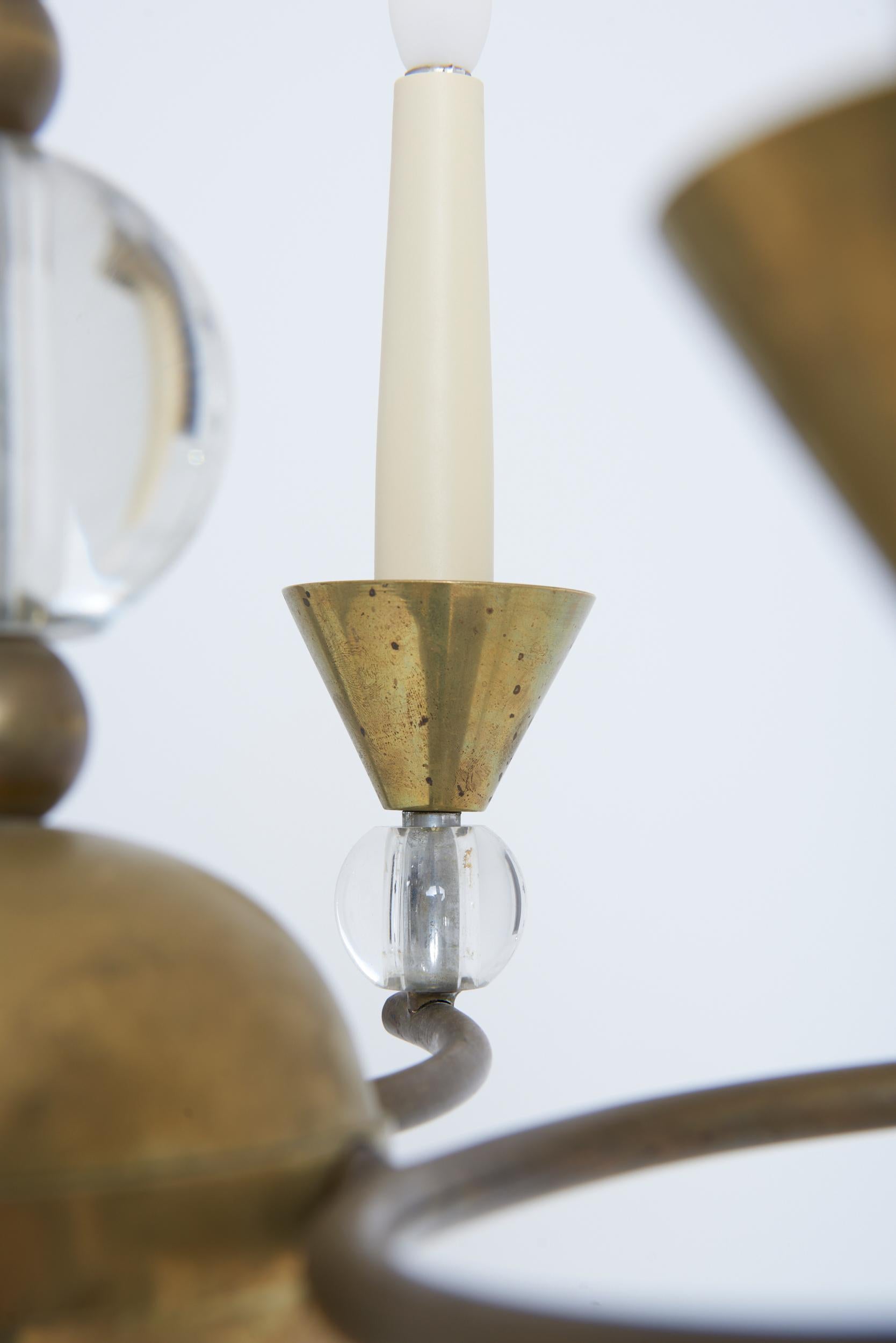Modernist Ceiling Light by Jacques Adnet (1900-1984) For Sale 2