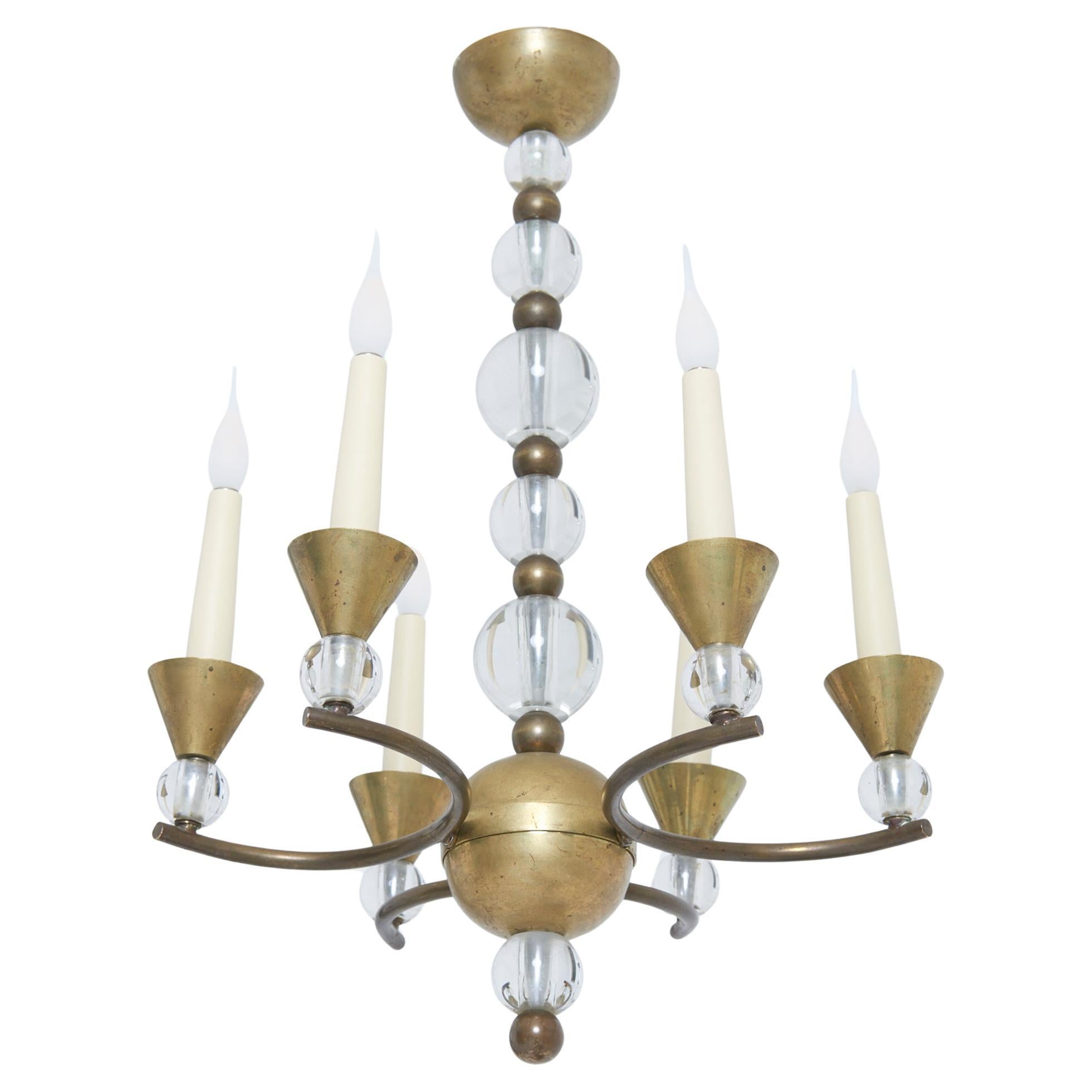Plafoniera modernista di Jacques Adnet (1900-1984)