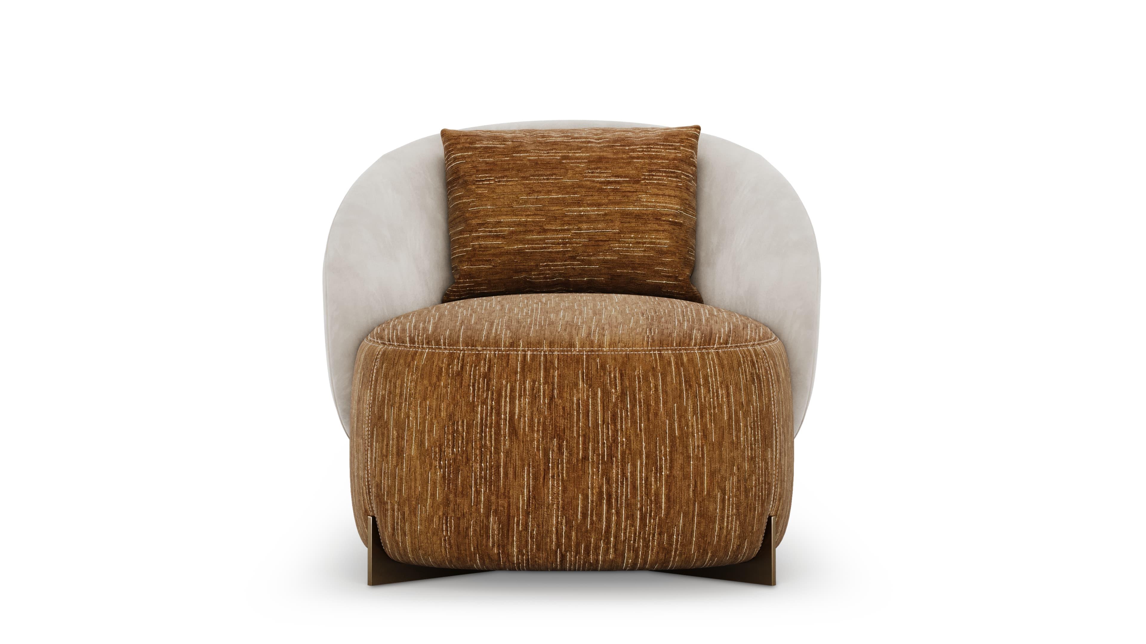 Mid-Century Modern Modernist Celestia Armchair in Rich Textured Velvet Upholstery For Sale