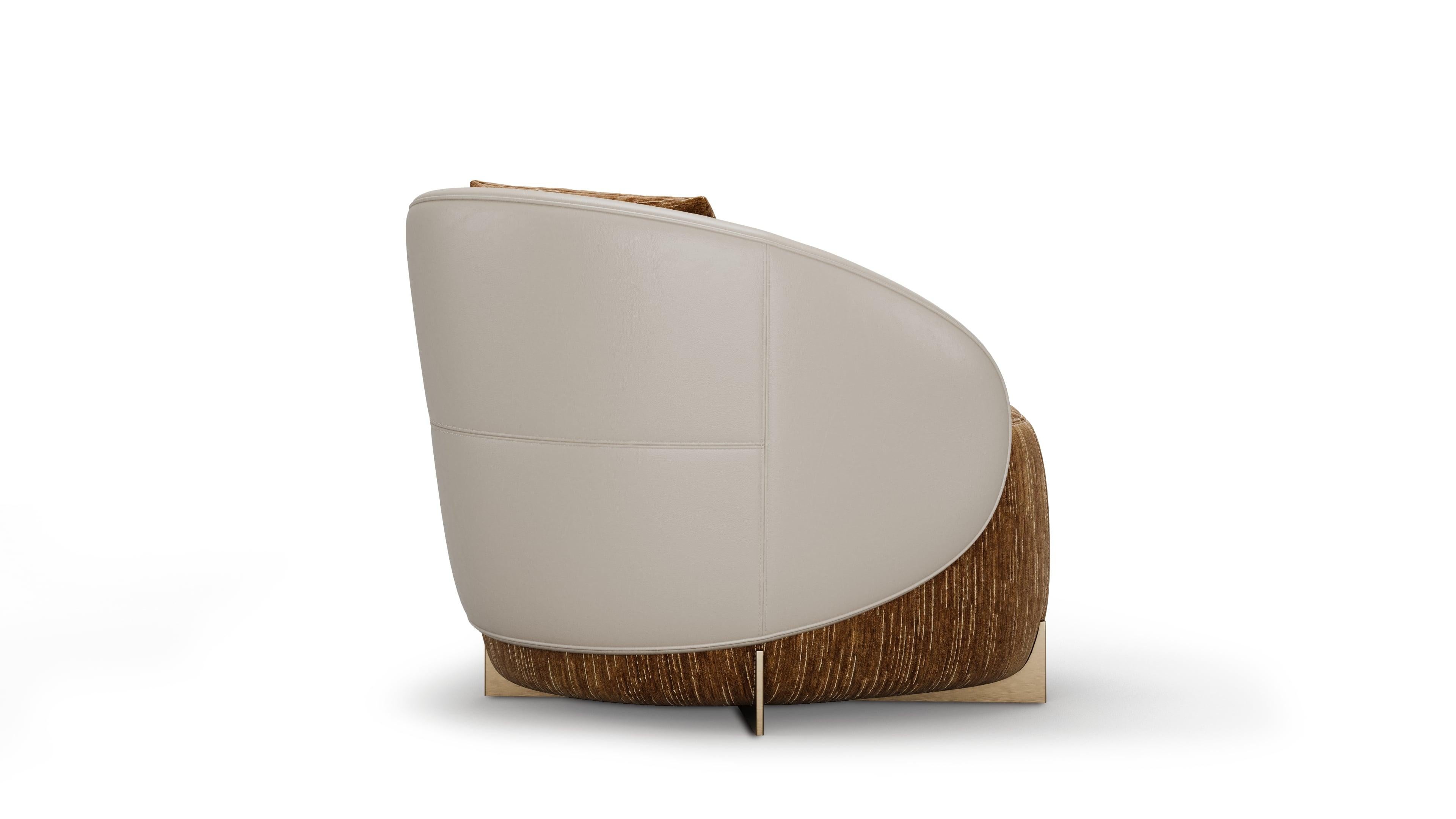Modernistischer Celestia-Sessel mit reich strukturiertem Samtbezug im Zustand „Neu“ im Angebot in Freamunde, PT