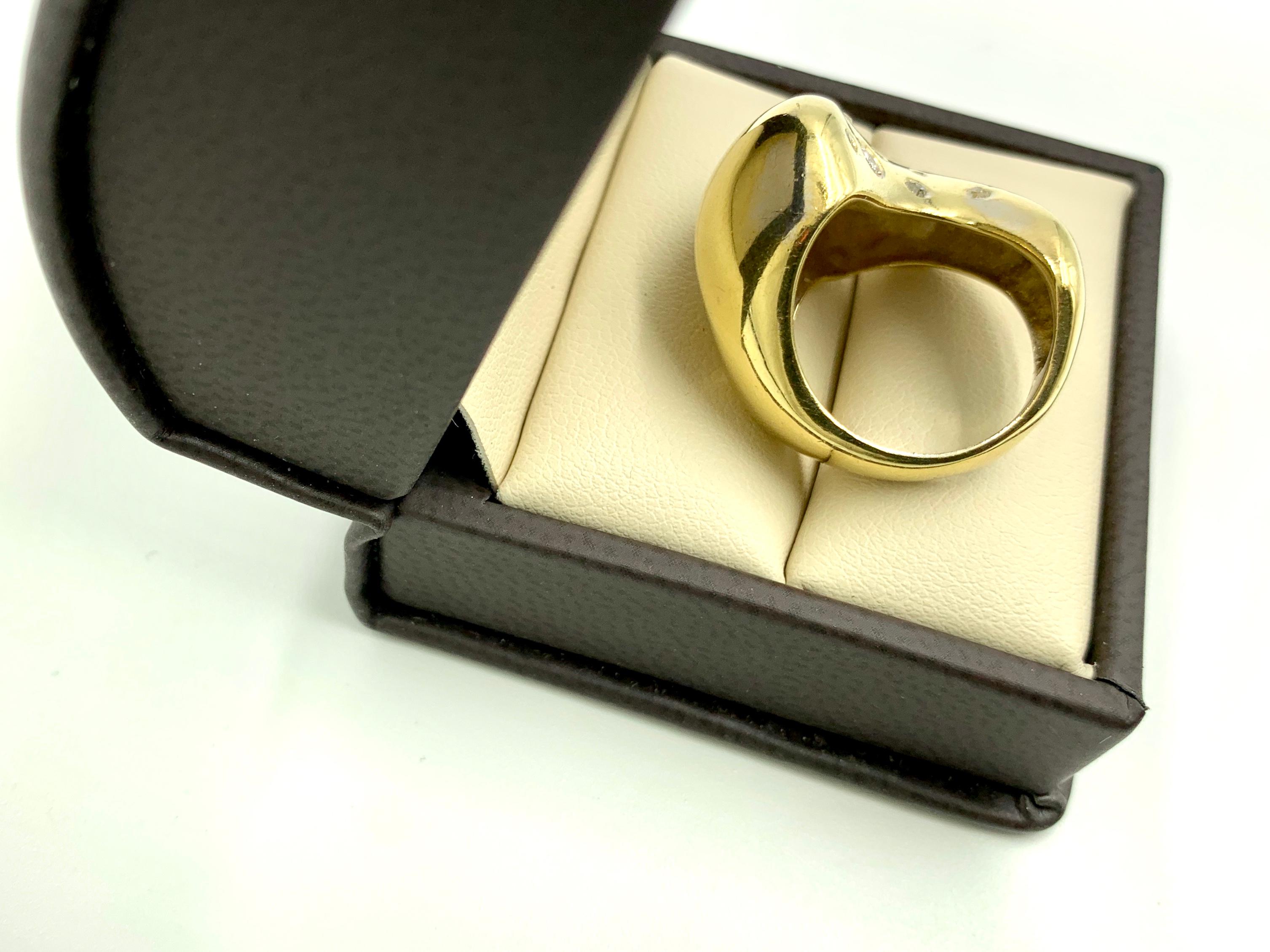 Modernistischer modernistischer Designer Ring, 18 Karat Gold Diamant Celestial Consellation Mond, Sterne im Angebot 1